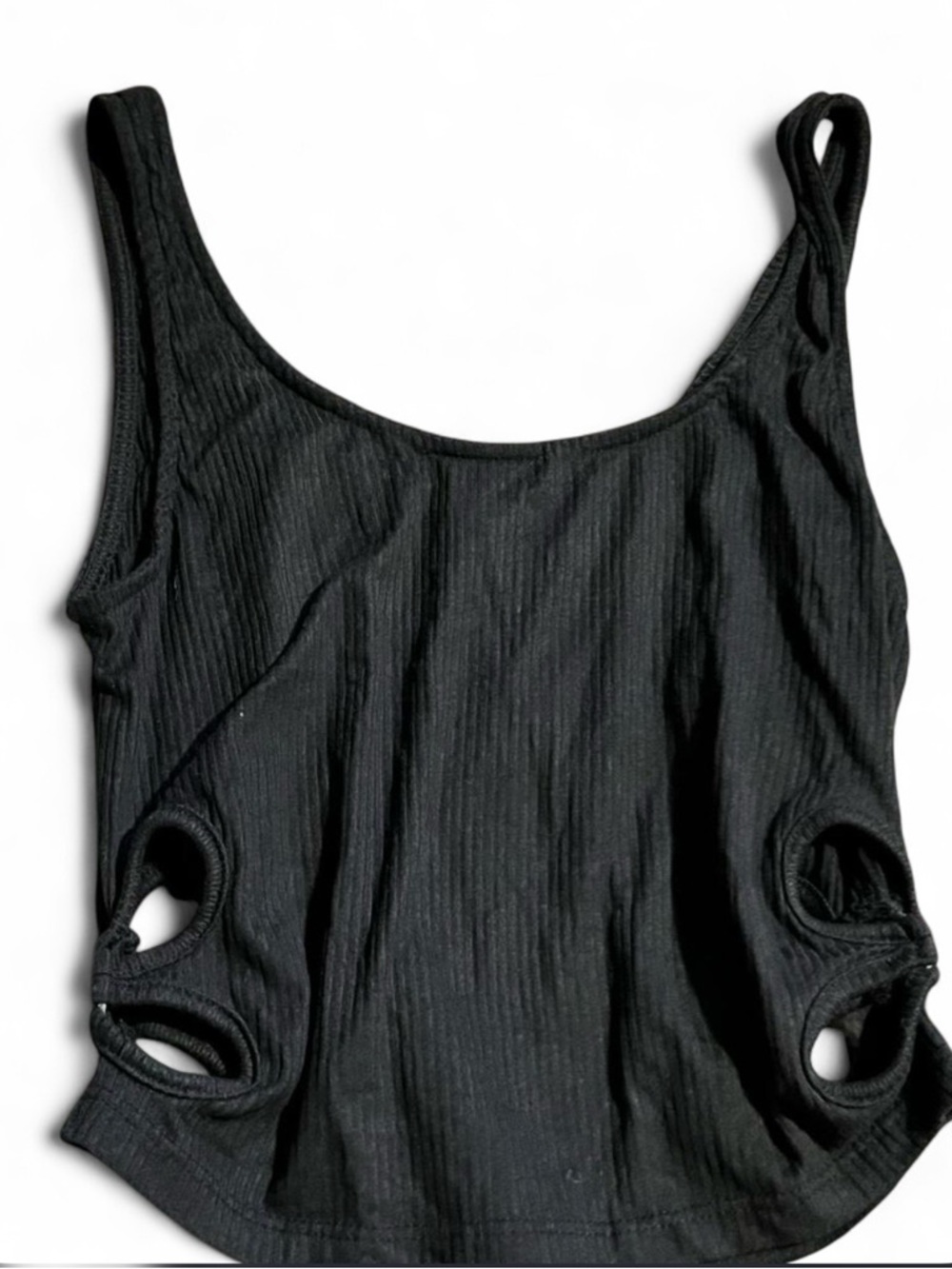 Windsor Black Tank with Side Cutouts